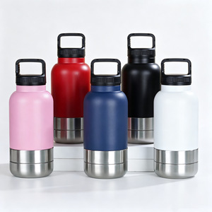 Botella de agua portátil para mascotas de 32 oz, 3 en 1, juego de alimentador de comida y agua, tazón de plástico para beber para perros y gatos, para viajes y paseos. - Product Image 5