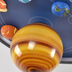 Sáng Tạo Phim Hoạt Hình Spaceman Hành Tinh Loạt Ấm Trắng <span class=keywords><strong>LED</strong></span> Thay Đổi Độ Sáng Phim Hoạt Hình Hành Tinh Đèn Trần Cho Kid Phòng - Product Image 6