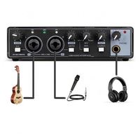 Carte son d'enregistrement en studio professionnelle Xtuga M-22D, nouveau modèle, interface audio USB, réduction du bruit, métal, pour guitaristes
