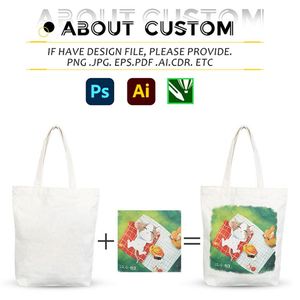 Custom Logo Printed Eco Recyclable Reusable Plain Blank Calico Organic Cotton <b>Canvas</b> Shopping Tote <b>Bag</b> - Product Image 3