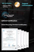 Sac d'emballage en plastique transparent auto-adhésif, certifié GRS, 100% LDPE recyclé, écologique, avec logo, pour l'emballage des vêtements