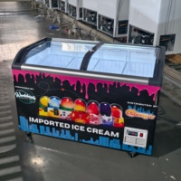 Lemari Pendingin Gelato Komersial Tipe Tegak dengan Pintu Kaca Ganda |   Lemari Pendingin Vertikal untuk Display Es Krim Supermarket dengan Pabrik
