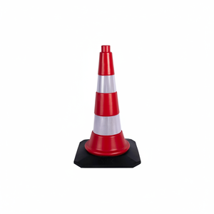 Cono de tráfico y publicidad 50 cm, pontón de tráfico con base de goma (HDPE) - Product Image 2