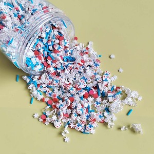 100G DIY Craft Slime Làm Polymer Đất Sét Bông Tuyết Người Tuyết Lát Giáng Sinh Polymer Sprinkles Móng Tay Nghệ Thuật Cung Cấp - Product Image 2