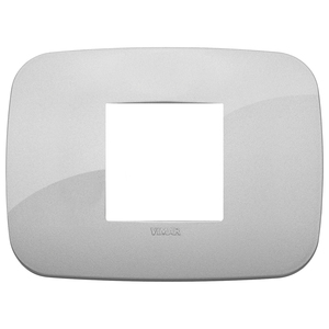 Vimar Round 2M Central Silver Plate 12.2x9x0.9 Cm Wall <b>Switch</b> Cover - Product Image 1