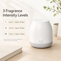 Diffuseur d'arômes sans eau blanc et gris, 21 ml, USB-C, chauffant, pour bureau, maison, hôtel, vente en gros