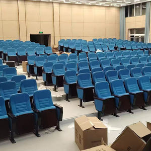 <span class=keywords><strong>Chaises</strong></span> d'auditorium pliables en tissu bleu moderne avec tableaux <span class=keywords><strong>de</strong></span> <span class=keywords><strong>table</strong></span> adaptés aux hôtels, écoles, salles <span class=keywords><strong>de</strong></span> conférence, cinémas et églises - Product Image 3