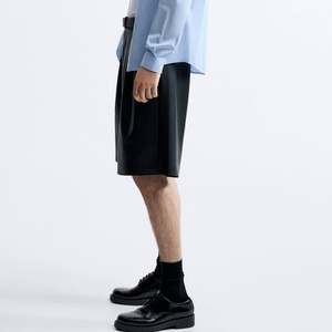 Pantalones Cortos de Piel Sintética para Hombre, de Alta Calidad, Corte Holgado, Marca de Moda al por Mayor - Product Image 4