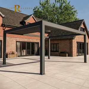 Sistema de Pérgola Retráctil para Todo Clima, Techo Plegable Motorizado de Aluminio Independiente con Drenaje por Canalón para Restaurantes al Aire Libre - Product Image 1