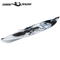 Canopée de bateau de pêche en plastique PE, kayak simple assis avec support de canne pivotante, en 2020
