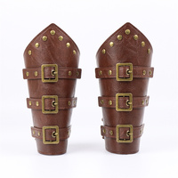 Ensemble médiéval en cuir PU - Équipement de gardes avec rivets, pochette, accessoires de festival Renaissance, LARP, costume gothique, cosplay viking unisexe