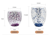 Tasse créative en verre borosilicaté à double paroi avec tasse à thé à l'eau de lait et café pailleté pour un usage domestique
