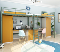 Lit superposé futon double en métal moderne pour adultes - Cadre en métal durable, taille pleine réglable, utilisation en appartement ou à l'école, garantie 1 an