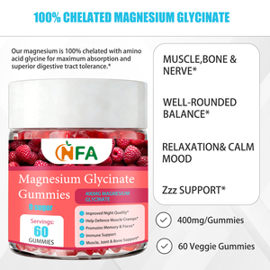 Gummies de glycinate de magnésium OEM en gros de haute qualité pour une meilleure qualité de sommeil et la prévention des crampes musculaires - Product Image 5