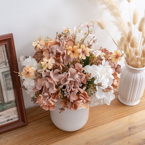 หมึกพิมพ์ลายดอกไม้แบบสัมผัสสำหรับงานแต่งงานดอกไม้ประดิษฐ์สไตล์ INS เกล็ดหิมะไฮเดรนเยียสำหรับตกแต่งบ้านขายส่ง - Product Image 1