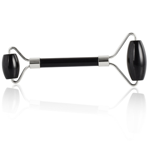 Rullo in <span class=keywords><strong>Pietra</strong></span> di Ossidiana Nera Cristallina, Massaggiatore Facciale Anti-Invecchiamento - Product Image 3