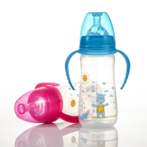 Silicone Nipple Water Drinking Bottle Baby Milk Feeding Bottle 250ML Baby Wide Neck Bottle - Product Image 1