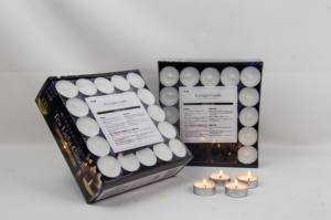 Bougies chauffe-plat décoratives ESUN en cire de palme, sans fumée, longue durée de combustion (4 heures), non parfumées, écologiques, en vrac, 100 pièces/boîte, pour Diwali et Noël - Product Image 1
