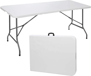 Kapalı açık çok amaçlı kullanım için hafif taşınabilir polietilen kare katlanır masa alanı tasarrufu tasarımı - Product Image 6