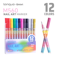 Ensemble de marqueurs professionnels pour nail art, couleurs classiques, pointe fine, stylo graffiti, dessin de lignes détaillées, outils de manucure DIY, matériau PET