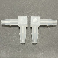 ZDVseal Equal Barb Elbow Fitting PP Plastik Sudut Kanan 2 Arah 1.6mm 5.6mm Konektor Pipa Sudut Persegi untuk Plumbing