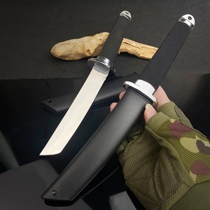 Couteau droit d'extérieur, couteau tactique de survie pour le camping, couteau à quille tout-en-un, couteau à fruits portable, couteau à viande à manche aiguisé - Product Image 2