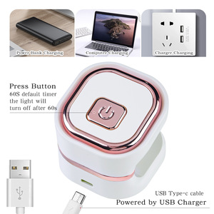 Mini lampe à ongles UV LED carrée USB, sécheuse portable pour vernis gel, pour la manucure et l'art des ongles, utilisation en salon - Product Image 3