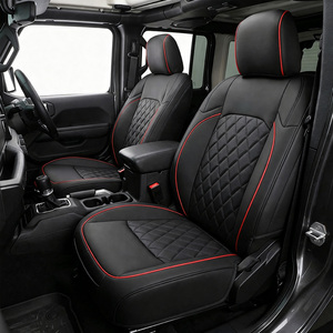 <span class=keywords><strong>Coprisedili</strong></span> Auto GANE Personalizzati in Pelle Nappa con Motivo a Diamante Completo Adatti per <span class=keywords><strong>Jeep</strong></span> Wrangler Grand <span class=keywords><strong>Cherokee</strong></span> - Product Image 1