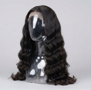 วิกผมแท้ 100% แบบลูกไม้ด้านหน้า 13x4  ทรงบอดี้เวฟ  สำหรับผู้หญิง สีดำธรรมชาติ  รับผลิตตามสั่ง (OEM) พร้อมติดฉลากแบรนด์ของคุณเอง - Product Image 1