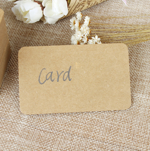 50 Tarjetas de Notas y Mensajes de Papel Kraft Estilo Arcaico en Blanco, 9x5.5cm, con Impresión Offset y Opción de Logotipo Personalizado para DIY - Product Image 3