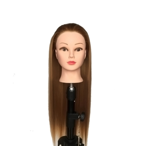 Cabeza <span class=keywords><strong>de</strong></span> Maniquí <span class=keywords><strong>de</strong></span> 26 Pulgadas con Pelo Largo <span class=keywords><strong>de</strong></span> Fibra para Peinados, Cabeza <span class=keywords><strong>de</strong></span> Maniquí para Peluquería, Muñeca con Peluca <span class=keywords><strong>de</strong></span> Pelo Rubio para Prácticas - Product Image 1