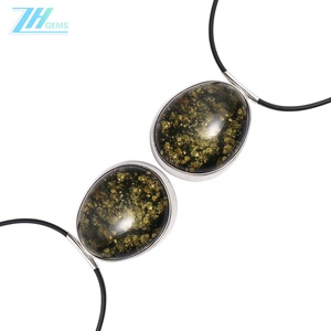 Pendentif en ambre vert-or de 25 g, ambre de <span class=keywords><strong>la</strong></span> <span class=keywords><strong>Baltique</strong></span> de grande taille et argent sterling, pendentif en ambre brillant, différentes nuances d'ambre - Product Image 6