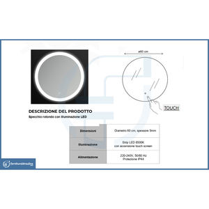 Specchio LED Vanitas Augusto - Product Image 2