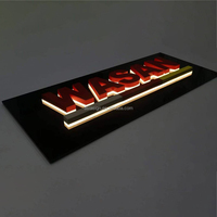 Letras de Canal 3D Personalizadas de Acero Inoxidable con Retroiluminación LED, Letras de Logotipo con Retroiluminación LED para Exteriores, Resistentes al Agua