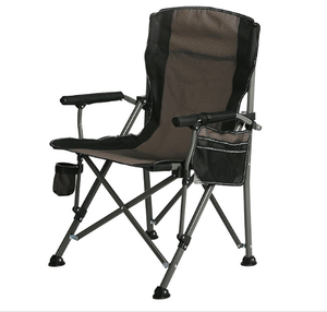 <span class=keywords><strong>Fauteuil</strong></span> pliant portable-Chaise de <span class=keywords><strong>camping</strong></span> surdimensionnée avec poches latérales, chaise de plage et de pêche robuste pour la relaxation en plein air - Product Image 6