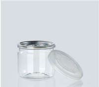 Couvercle à extrémités ouvertes faciles Plaque d'étain Transparent en plastique PET transparent Bonbons 100ml Emballage vide de boîte de thon