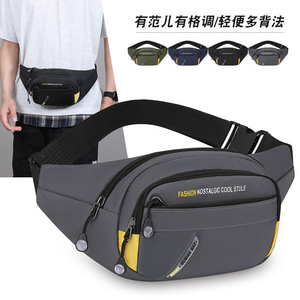 Men's Waist Bag Multi Functional Chest Bag Dark Blue Gray Military Green <b>Black</b> Casual Outdoor Sports Travel <b>Backpack</b> - Product Image 5