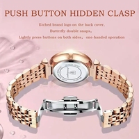 Jam Tangan Wanita POEDAGAR 3013, Merek Fashion, Quartz, Tahan Air, Tampilan Tanggal dan Hari, Mewah, Warna Rose Gold, untuk Wanita, Cocok untuk Hadiah