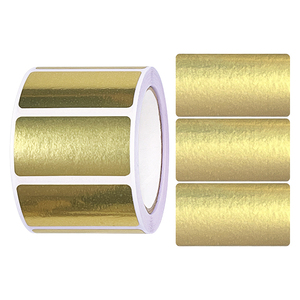Etiqueta Adhesiva Dorada Impermeable en Rollo con Código de Barras, Personalizable en Tamaño y Forma, Imprimible, Etiquetas Térmicas Directas de Marca - Product Image 4