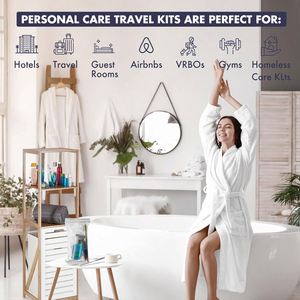 Luxury Hotel Amenities <b>Kit</b> Recyclable Eco-Friendly Disposable Guest Hygiene Set with Kraft Paper Box Customizable Size & Logo - Product Image 4