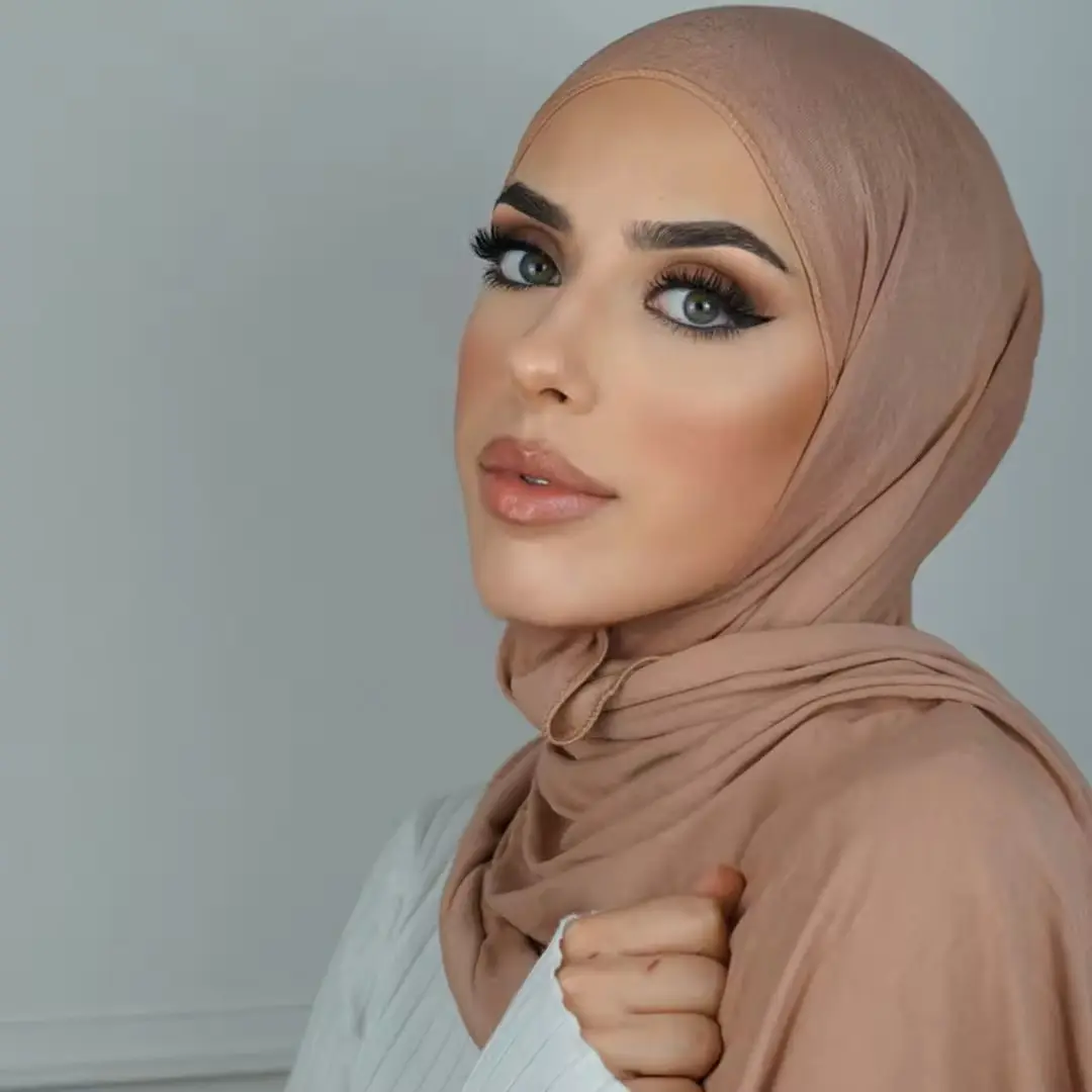 2024 Mode Premium Baumwolltrikot Hijab Schal Baumwolle Einfarbig Schal