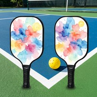 Raquette de pickleball en fibre de verre pressée à chaud, noyau en nid d'abeille PP 16 mm, anti-déformation, portable, haute qualité, entraînement, OEM, en gros