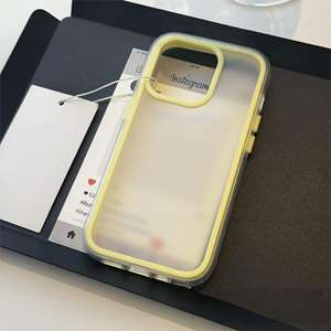 Coque de téléphone 3-en-1 antichoc, transparente, simple et colorée, compatible avec l'iPhone 16 Pro Max. - Product Image 3