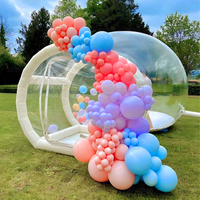Maison à bulles dôme clair cour extérieure étanche Transparent gonflable bulle hôtel tente chambre avec Tunnel de 2m pour la fête de mariage