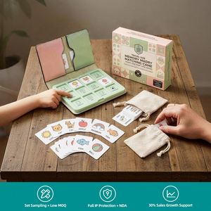 Jeu de cartes de mémoire format voyage, jouet éducatif portable pour enfants et adultes, impression couleur, coins carrés - Product Image 1