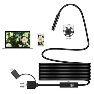 Micro 3 Trong 1 Lens USB Nội Soi Camera Ống Kiểm Tra Loại C Kính Ngắm Cho OTG Tương Thích Android IOS Điện Thoại Cho Điện Thoại Thông Minh