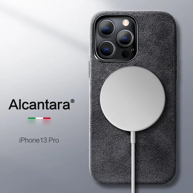 Yeni stil özel darbeye dayanıklı süet deri telefon iphone kılıfları 12/11/13 pro max Alcantara durumda