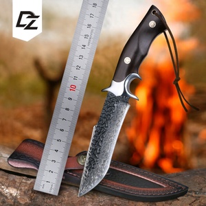 มีดโบวี่ดามัสกัสสำหรับเอาชีวิตรอด ปรับแต่งได้ตามต้องการ ใบมีดสแตนเลส OEM ด้ามไม้ G10 สำหรับล่าสัตว์ EDC DIY ความหนา 4.0 มม. - Product Image 2