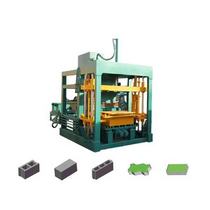 Machine de fabrication de briques creuses en béton semi-automatique hydraulique Shengya QT4-20, machine de moulage de blocs de ciment - Product Image 1