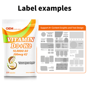 Cápsulas de Gel Suave Veganas de Vitamina D3 K2, OEM, Marca Privada, Listas para FBA, Suministro a Granel Estable, Prueba COA para Vendedores de Plataformas de Comercio Electrónico - Product Image 6